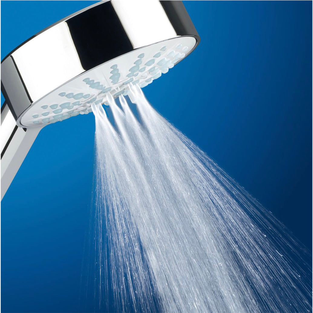 Mira Shower Head 4 Spray Pattern Chrome Effect Round Easy Clean Handset Modern - Image 5
