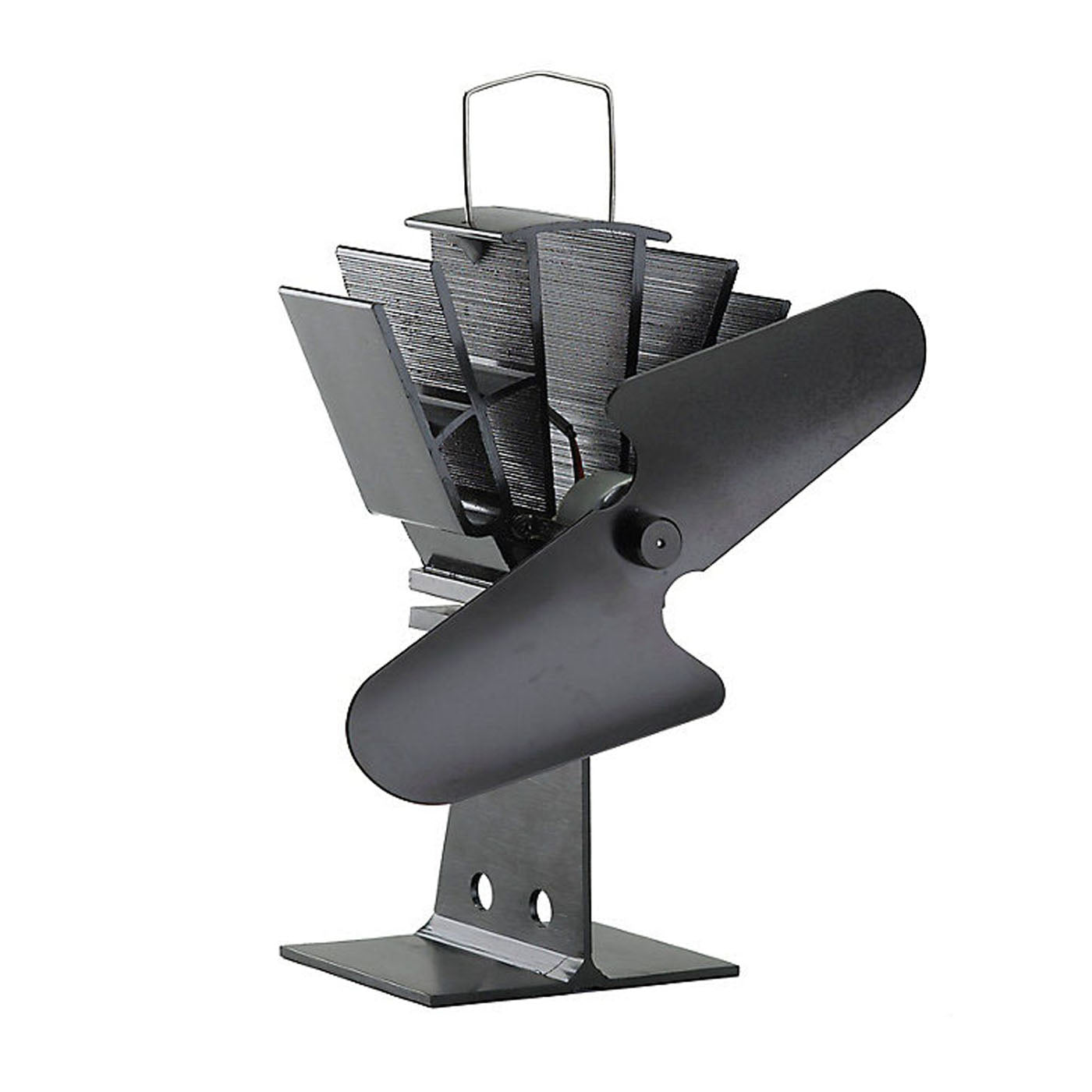 Cordless Stove Fan Eco Black Traditional Design Speed Control No Assembly 0.56Kg - Image 1