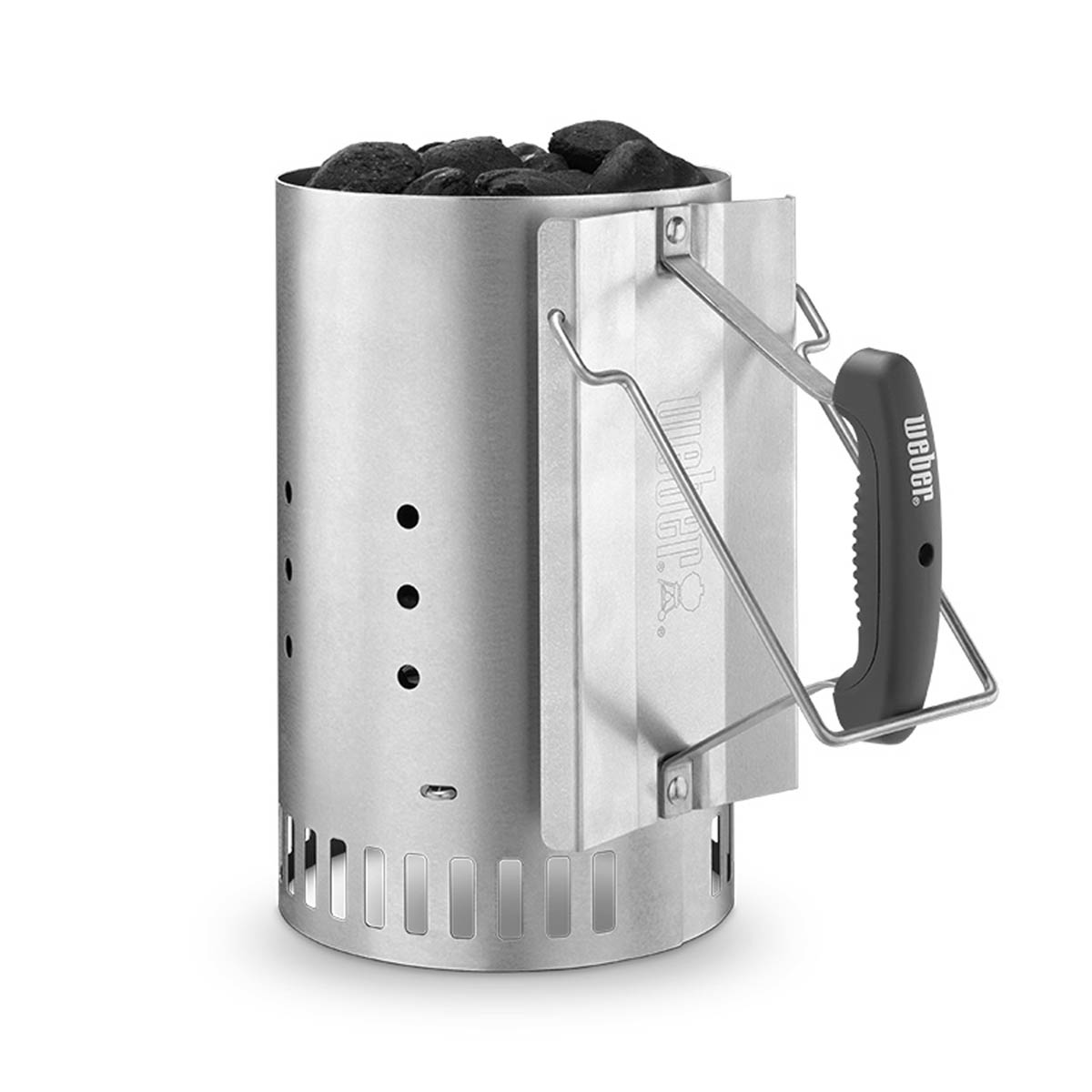 Weber Chimney Starter Set Steel Quick BBQ Grill Charcoal Burner Coal Lighter - Image 1