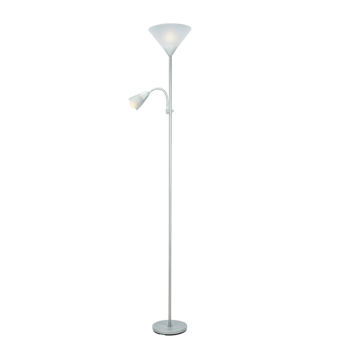 Matt Grey Mother & child floor light - Image 3