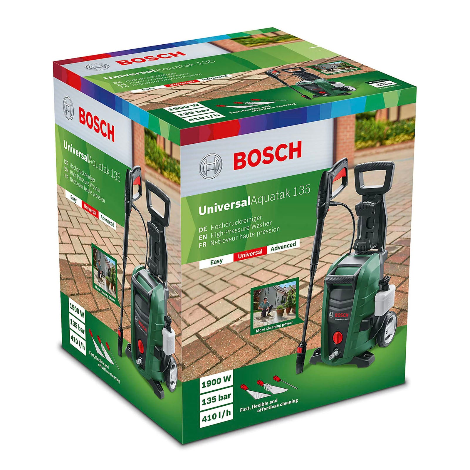 Bosch High Pressure Washer Corded UniversalAquatak135 3-in-1 Nozzle 1900W - Image 4