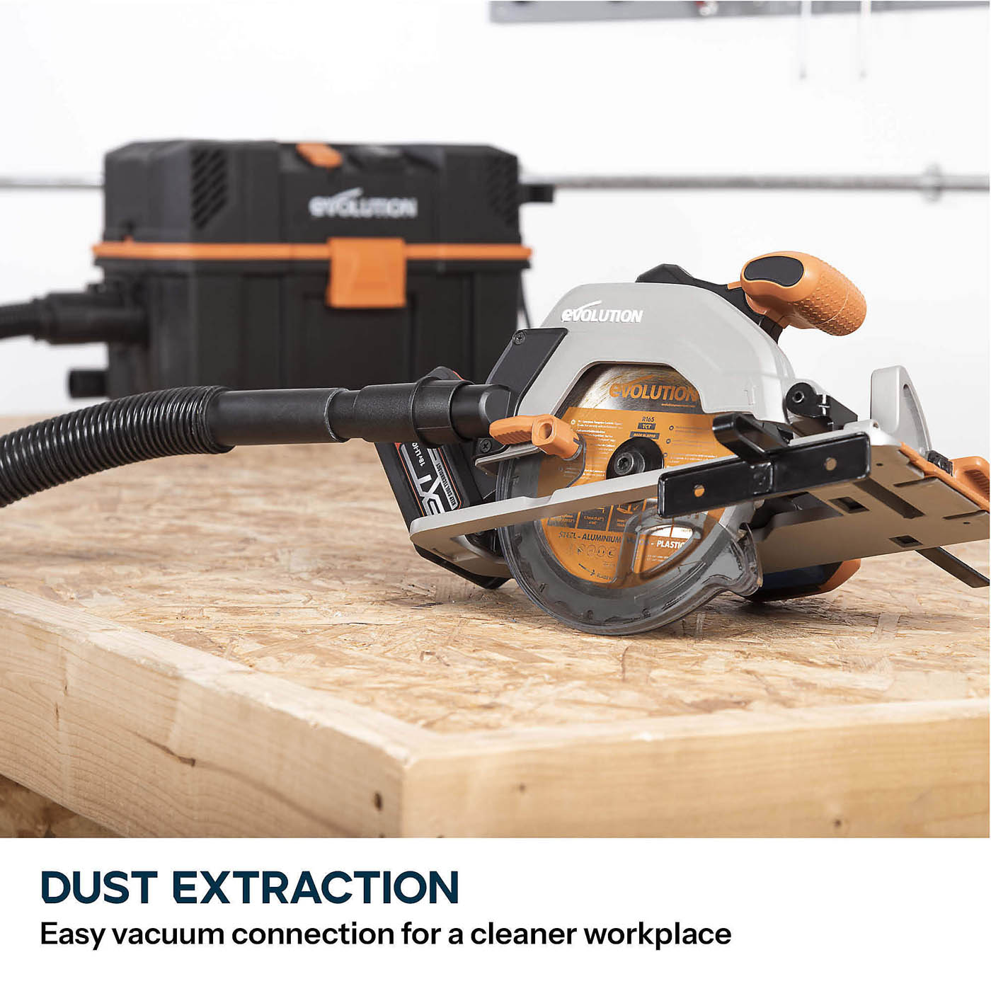 Evolution Circular Saw Cordless 18V Li-Ion R165CCS-Li 165mm Compact Body Only - Image 5