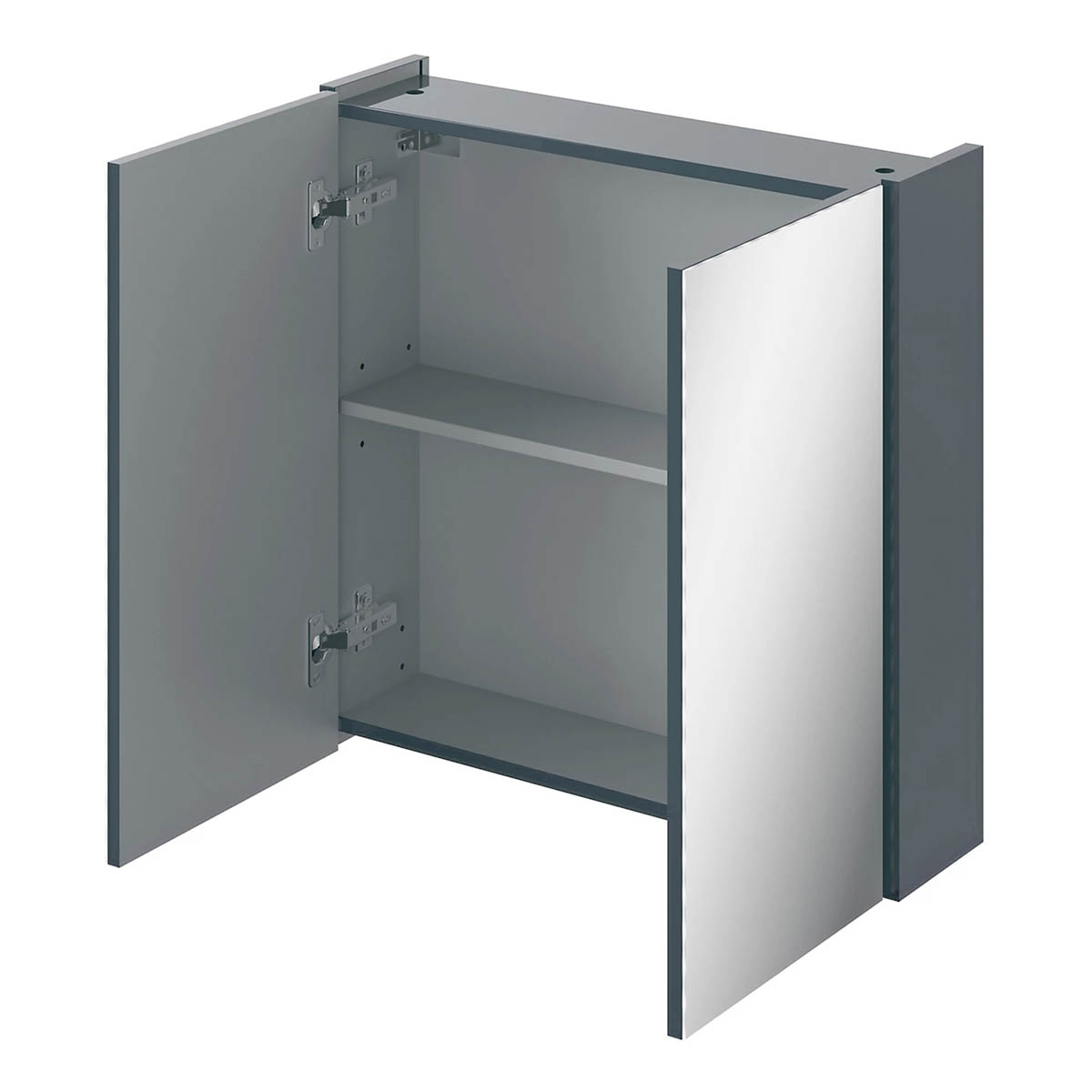 Bathroom Mirror Cabinet Wall Mounted Single Shelf Soft Close (H)540 (W)550mm - Image 5