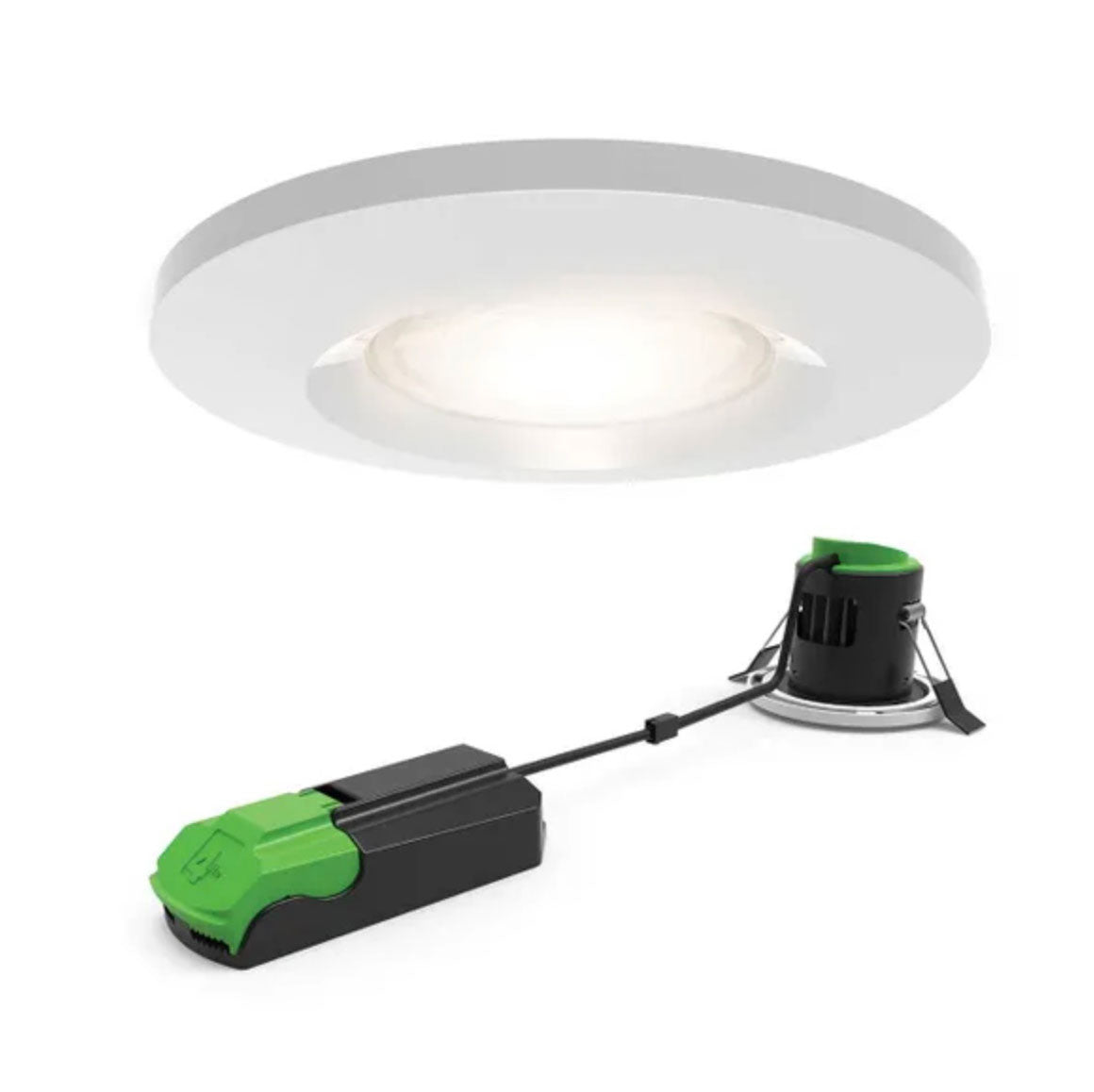 Smart LED Recessed Downlight Cool Warm White 660lm Fire Rated Chrome 8W - Image 1