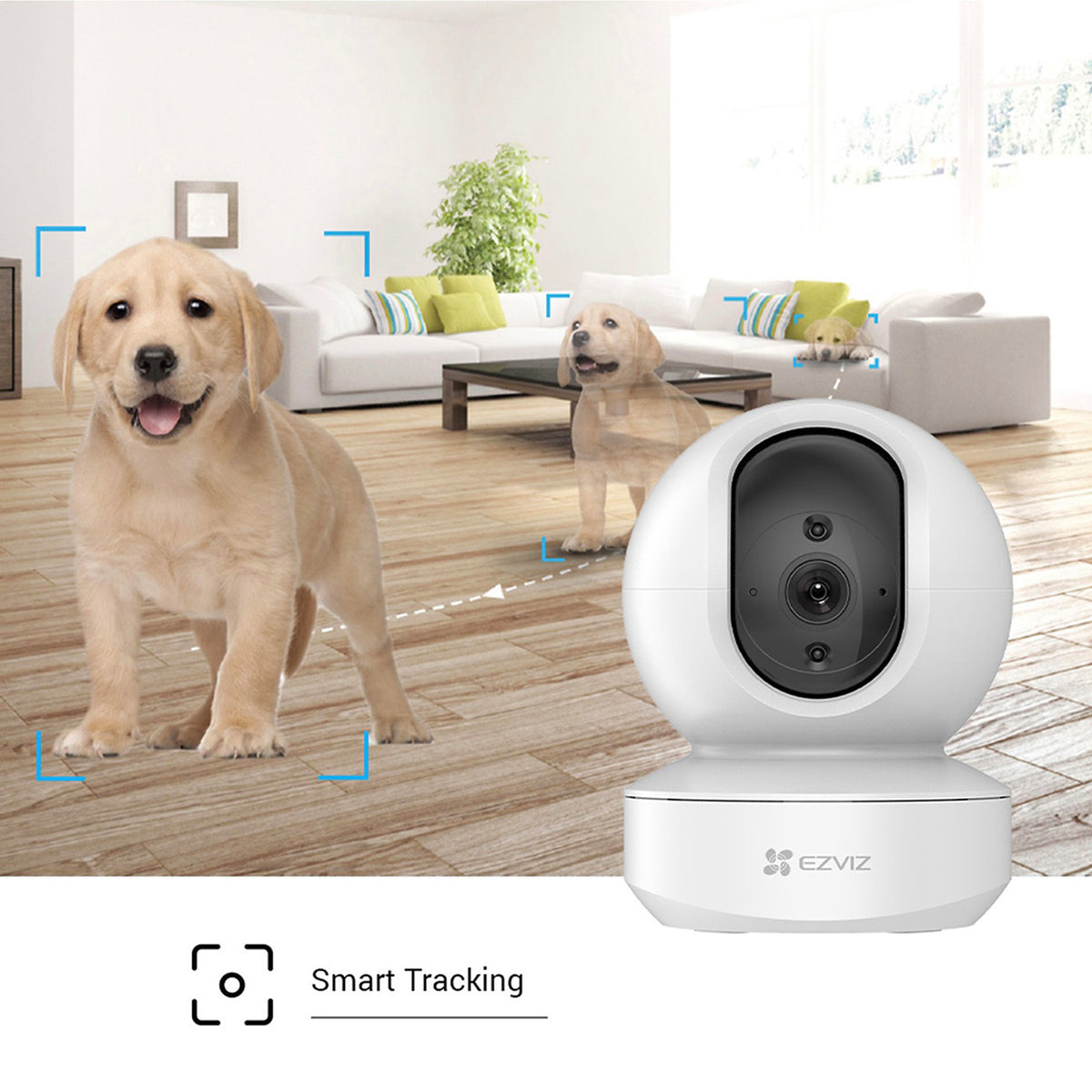 EZVIZ Indoor IP Camera TY1 Smart Pan Tilt Wired Home Security White - Image 5