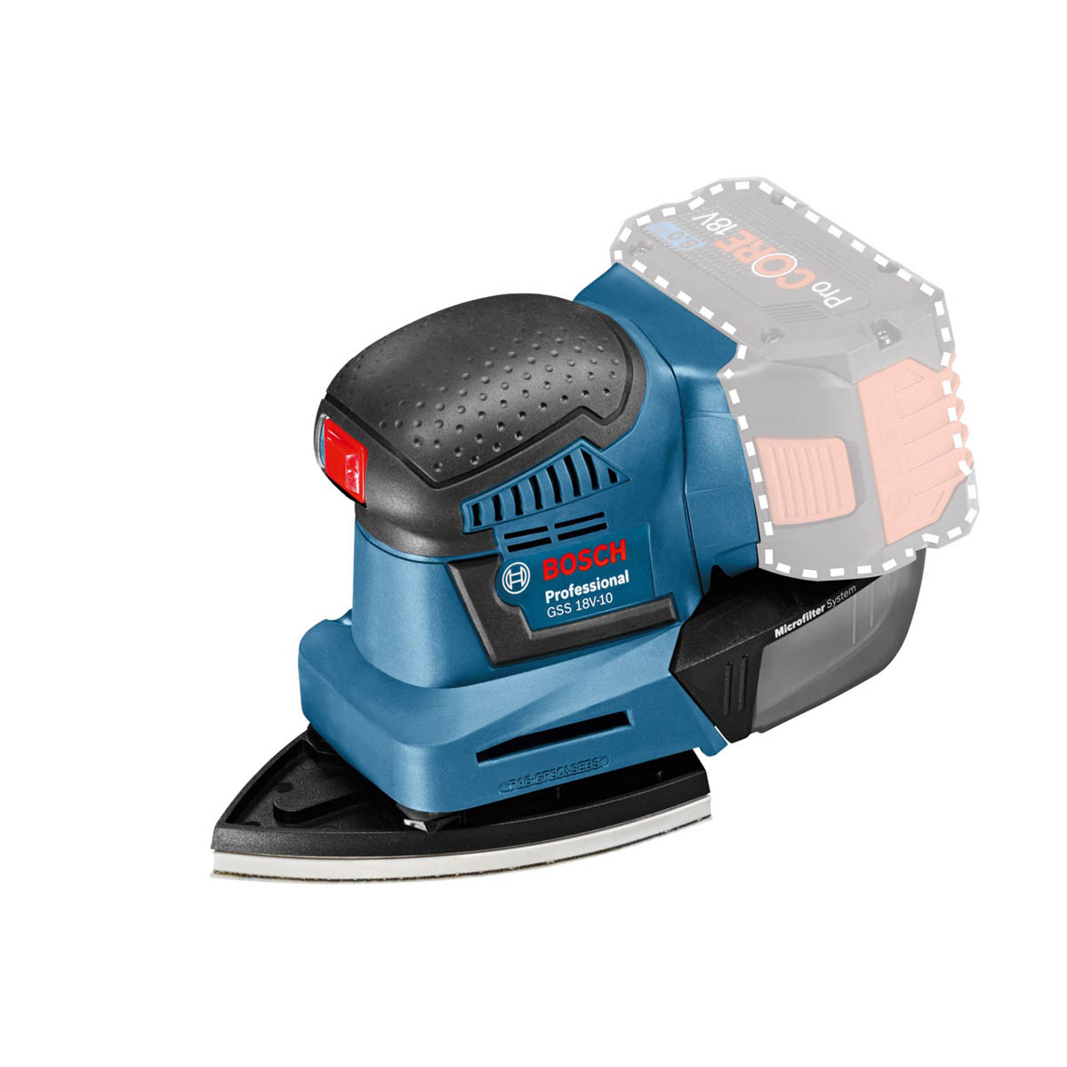 Bosch Sheet Sander Cordless 18V Li-Ion GSS18V-10 Variable Speed Body Only - Image 1