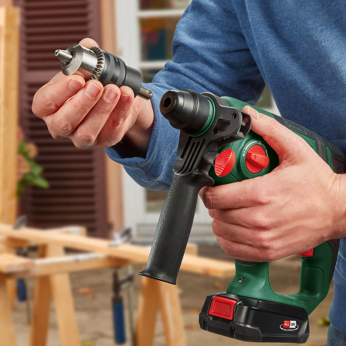Bosch SDS Plus Drill Cordless 18V Li-Ion UniversalHammer18V Compact Body Only - Image 6