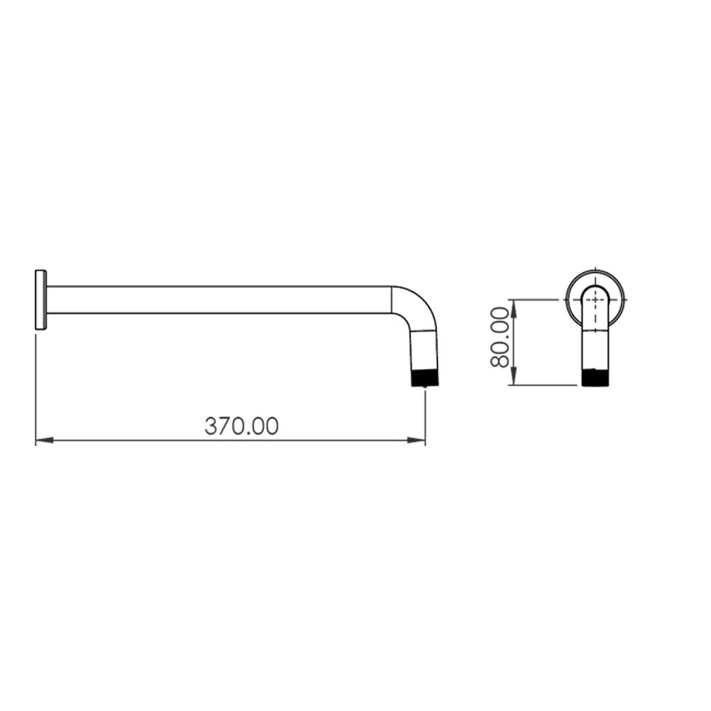 Aquadry Shower Arm Extension Fixed Bronze Effect Wall Mounted Contemporary - Image 3