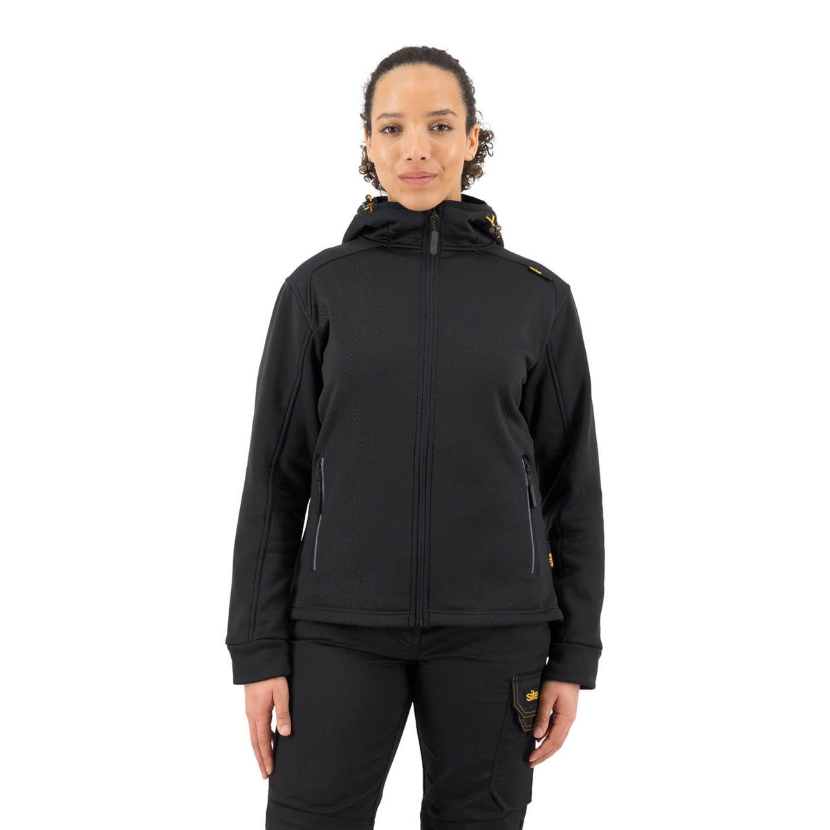 Site Hooded Sweatshirt Jacket Women's Black Regular Fit Full Zip X Large Size 16 - Image 4