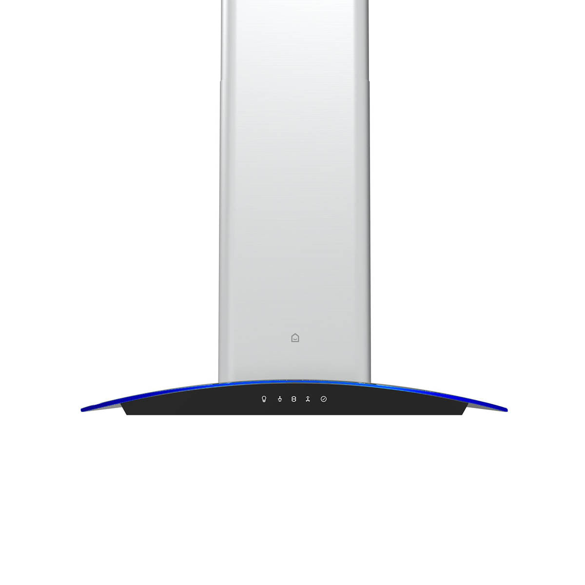 Cooker Hood Kitchen Extractor Fan Curved Glass Chimney LED Touch Control W59.8cm - Image 2