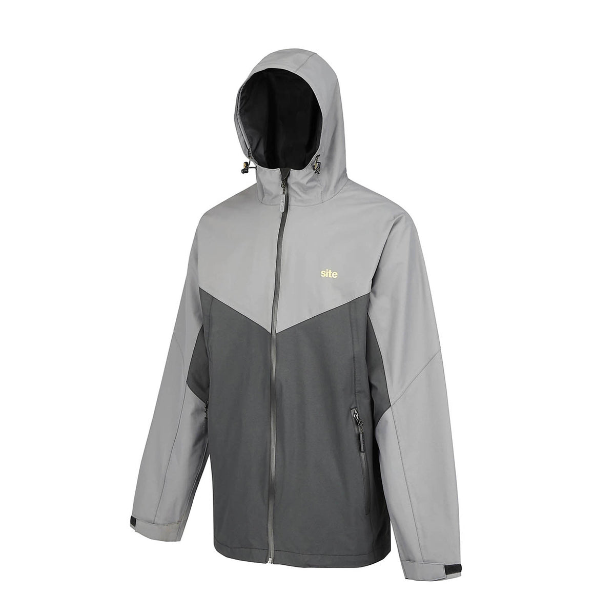 Site Work Jacket Black Grey Medium Hooded Heavy Duty Workwear Messner - Image 2