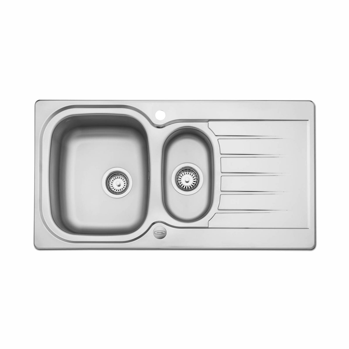 Kitchen Sink And Tap Set 1.5 Bowl Stainless Steel Reversible Single Lever Waste - Image 4