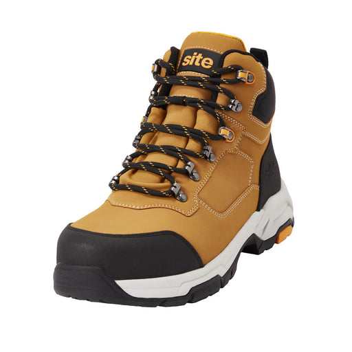 Site Safety Boots Mens Regular Fit Waterproof Steel Toe Cap Work Shoes Size 8 - Image 1