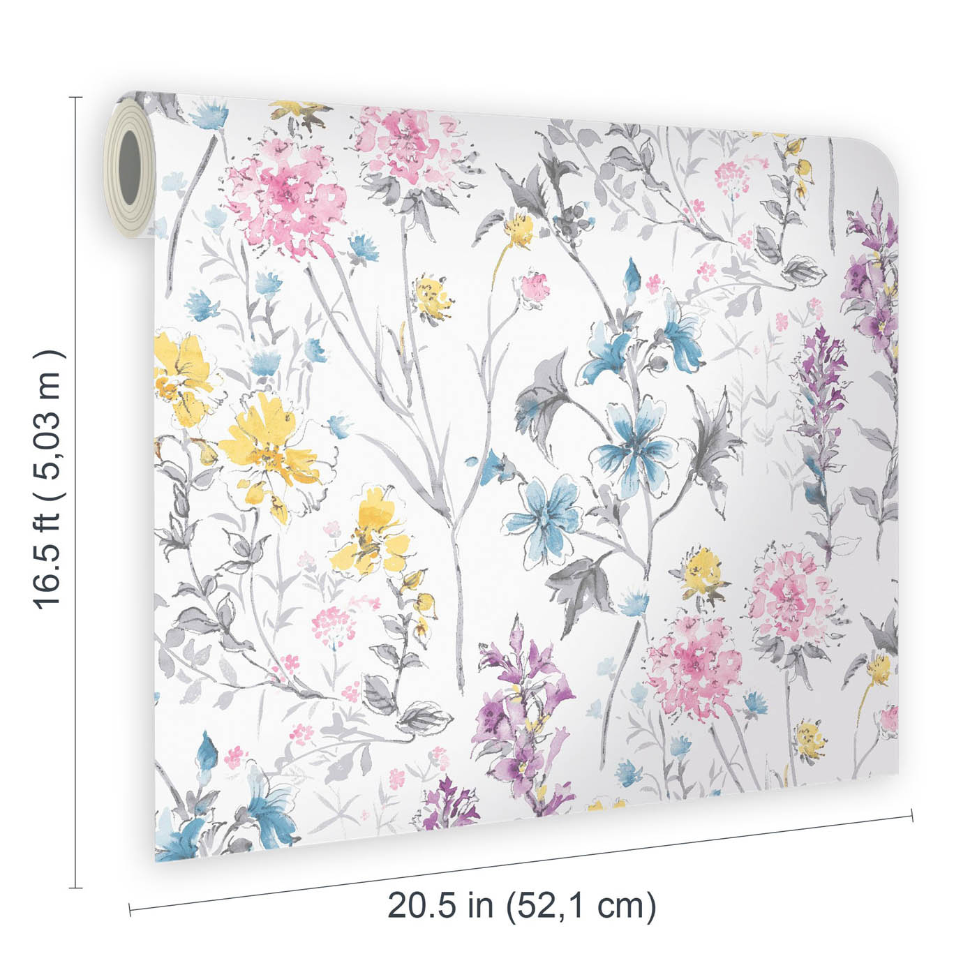Laura Ashley Abstract Multicolour Wild meadow Smooth Wallpaper - Image 2