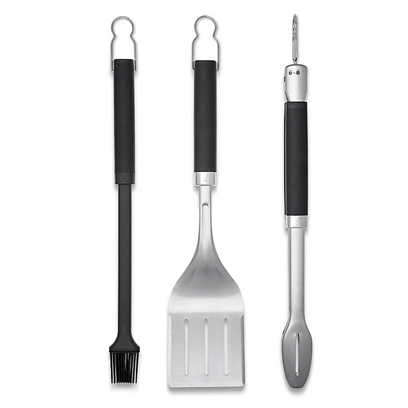 Weber Barbecue Tool Set Grill Tong Spatula Basting Brush Accessories 3 Piece - Image 2