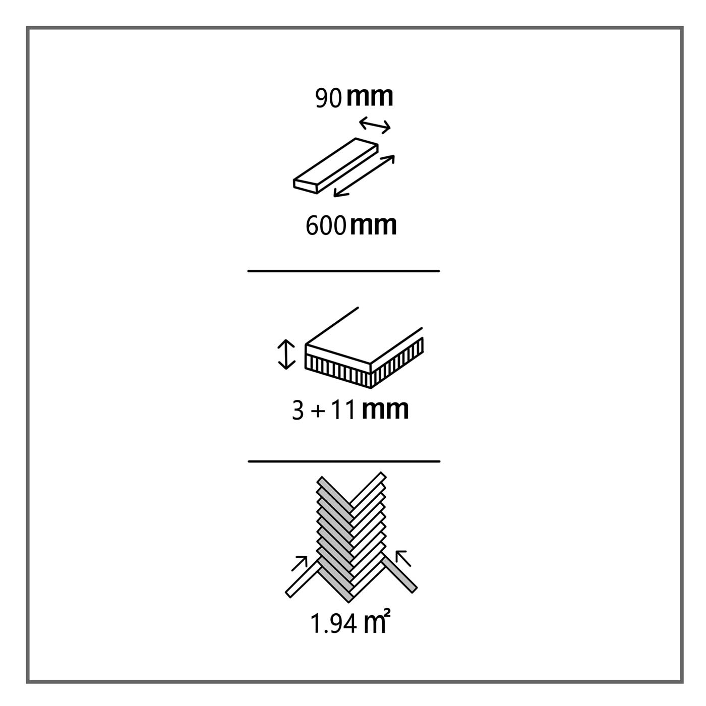 Oak Hardwood Flooring Herringbone Wood Top Layer Classic T14mm 1.94m² - Image 3