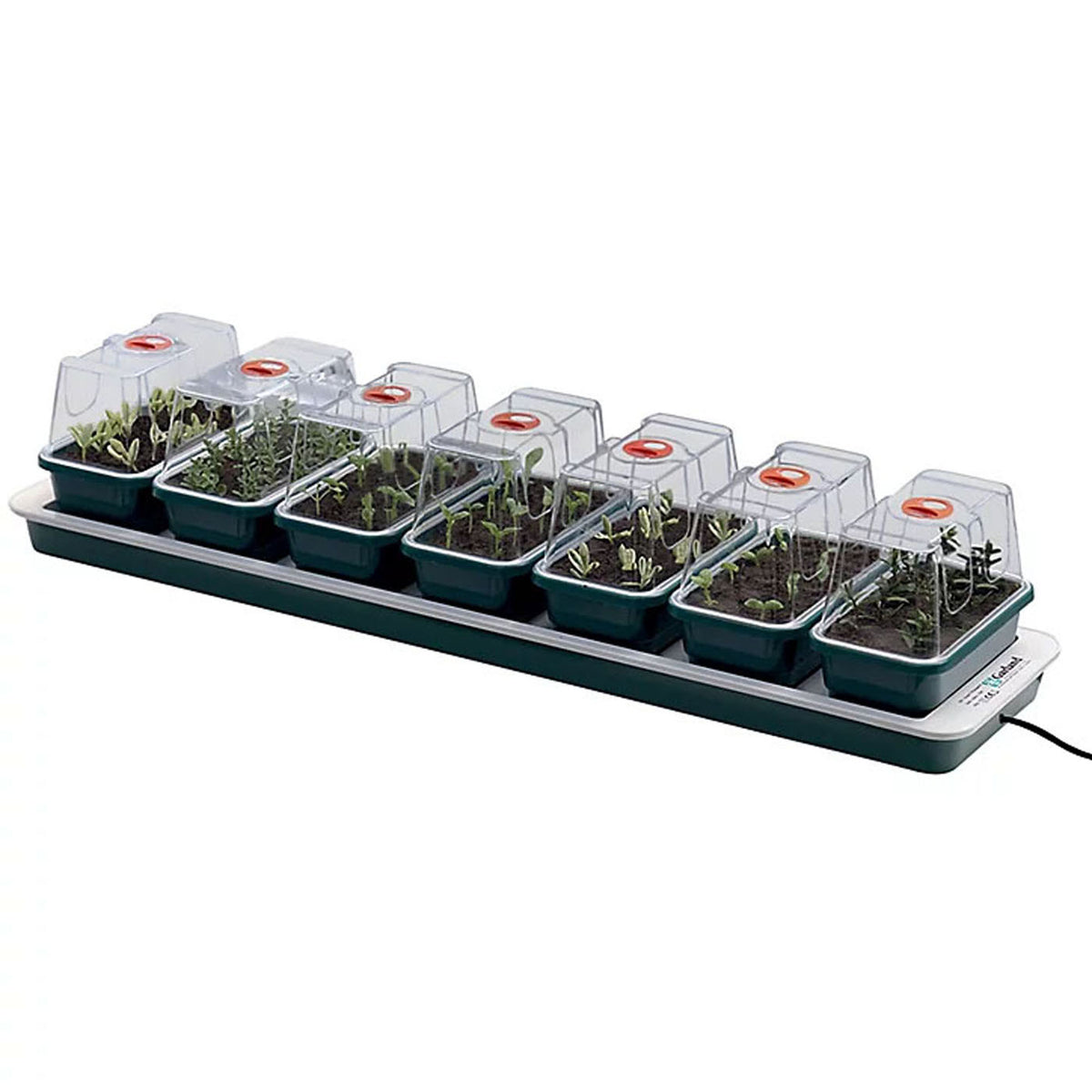 Windowsill Propagator Electric 7 Trays Plant Nursery Plastic Lid Heated 13W 230V - Image 1