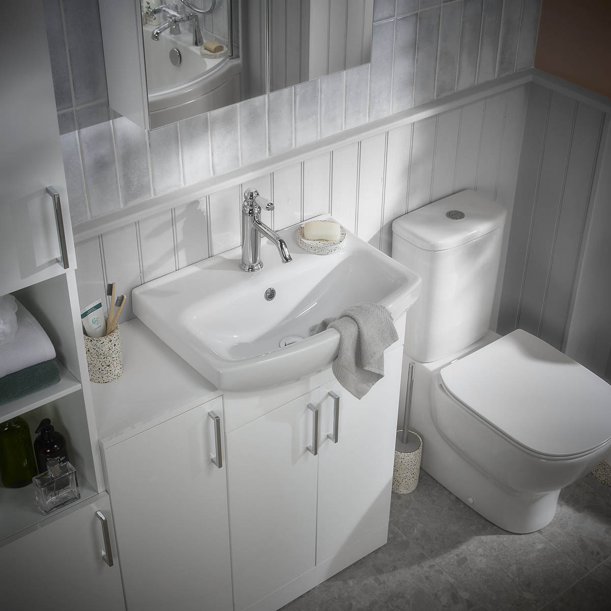 Bathroom Basin Tap Mono Mixer Chrome Single Lever Brass Traditional Faucet - Image 3