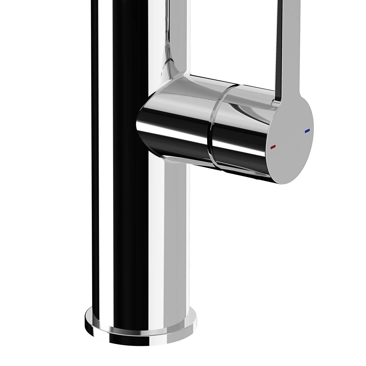 Kitchen Tap Mixer Chrome Single Lever Spring Neck Swivel Spout Modern Faucet - Image 4
