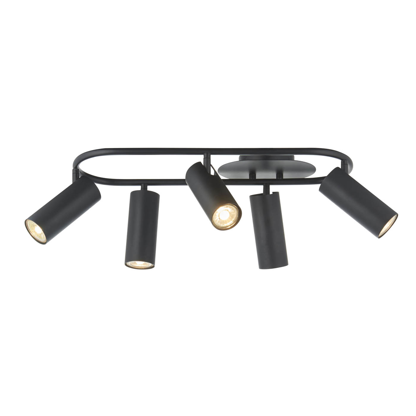 LED Ceiling Light 5 Way Matt Metal Black Dimmable Kicthen Dining Modern - Image 1