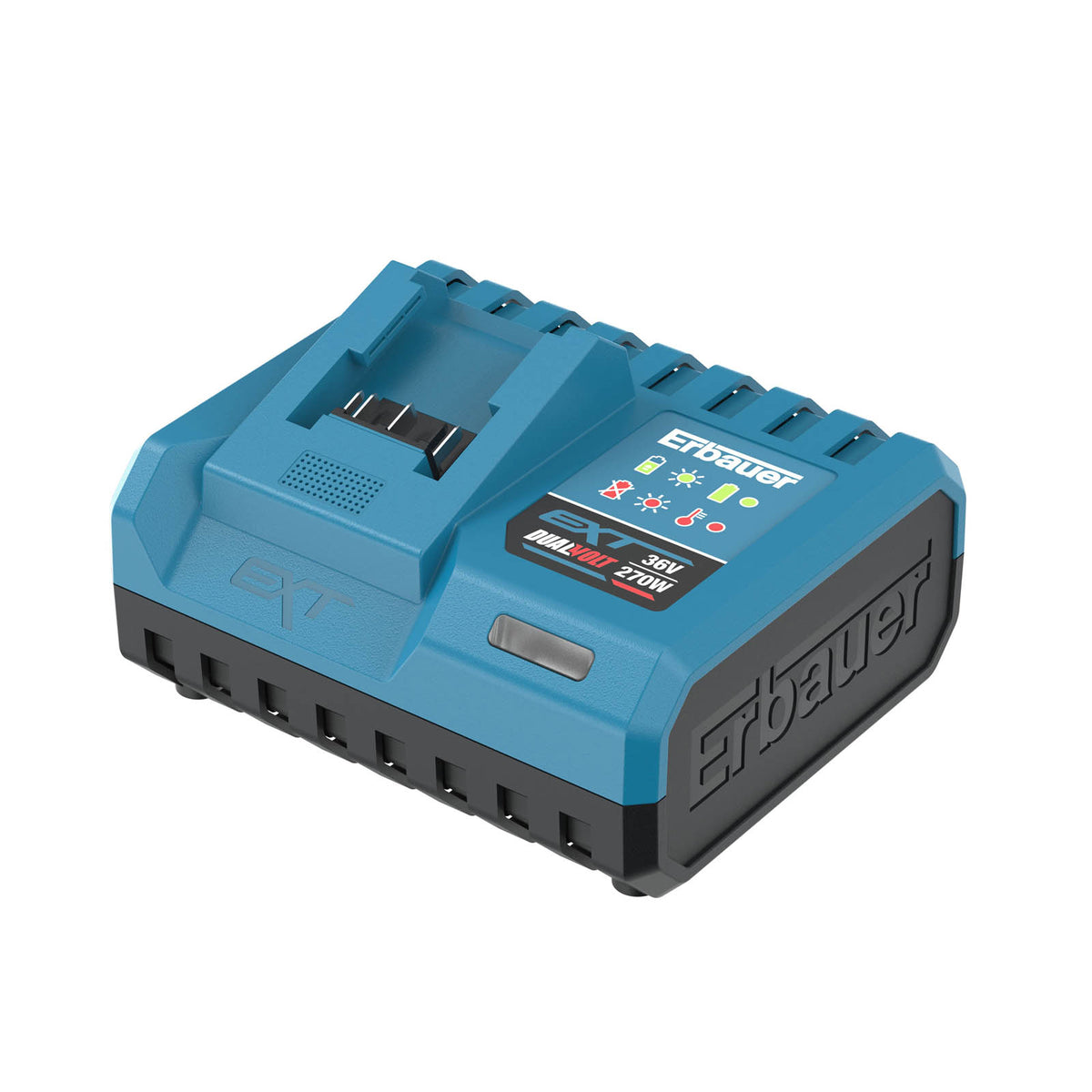 Erbauer Fast Battery Charge 12A Li-ion UKFC112BS Compact Overheat Warning - Image 1