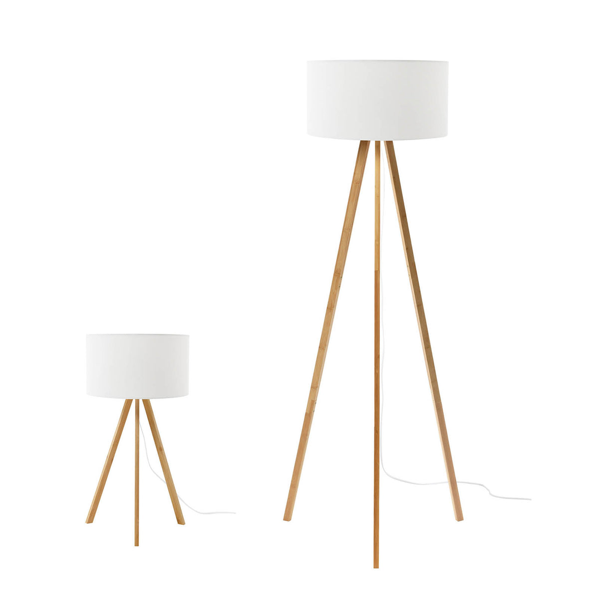 GoodHome Petronia Natural & White LED Floor & table lamp - Image 2