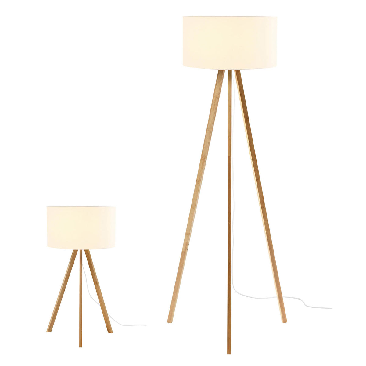 GoodHome Petronia Natural & White LED Floor & table lamp - Image 6