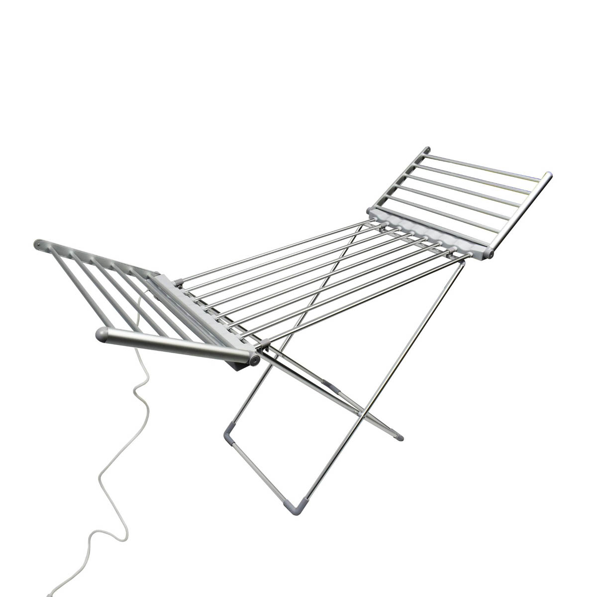 Addis Heated Airer Aluminium Plastic White Foldable (H)740mm (W)1460mm - Image 1