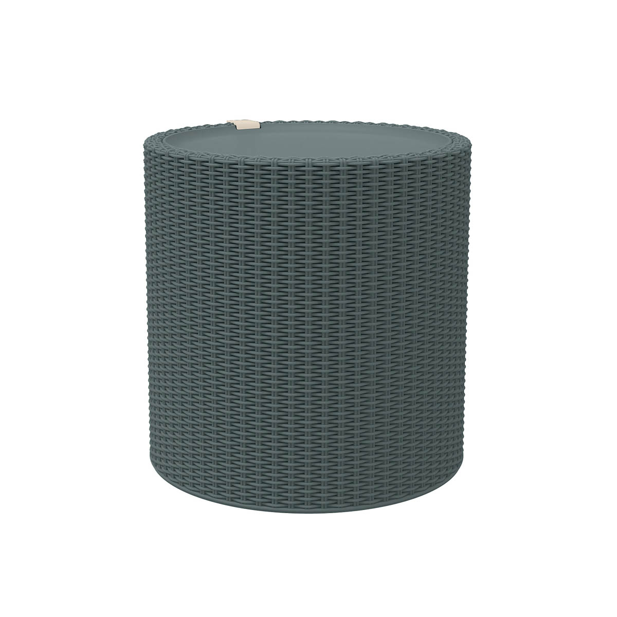 Keter Garden Stool Table Ice Cooler 39L Rattan Emerald Green Weather Resistant - Image 2