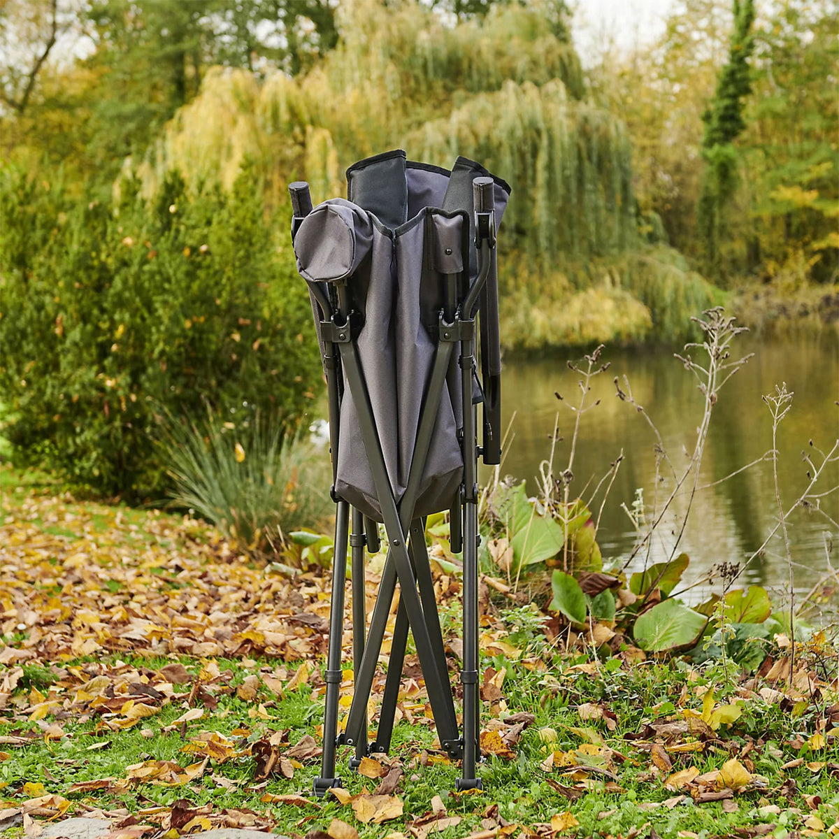 Vatani Heated Camping Chair Foldable Grey USB Remote Control Outdoor - Image 6