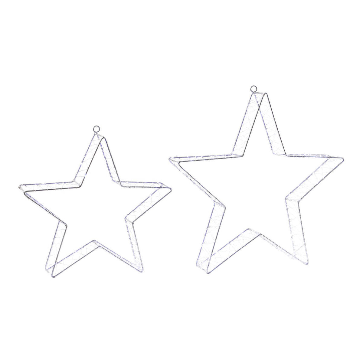 535 LED Stars Christmas Silhouette Ice And Warm White Timer Indoor Home - Image 7