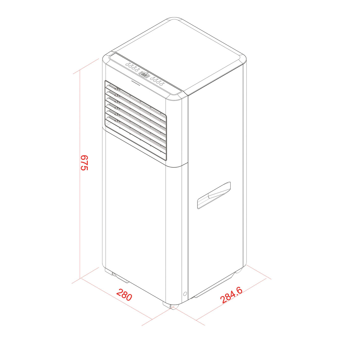 Air Conditioner Portable Mobile Cooler Compact LED Display Powerful 230V 5000BTU - Image 3