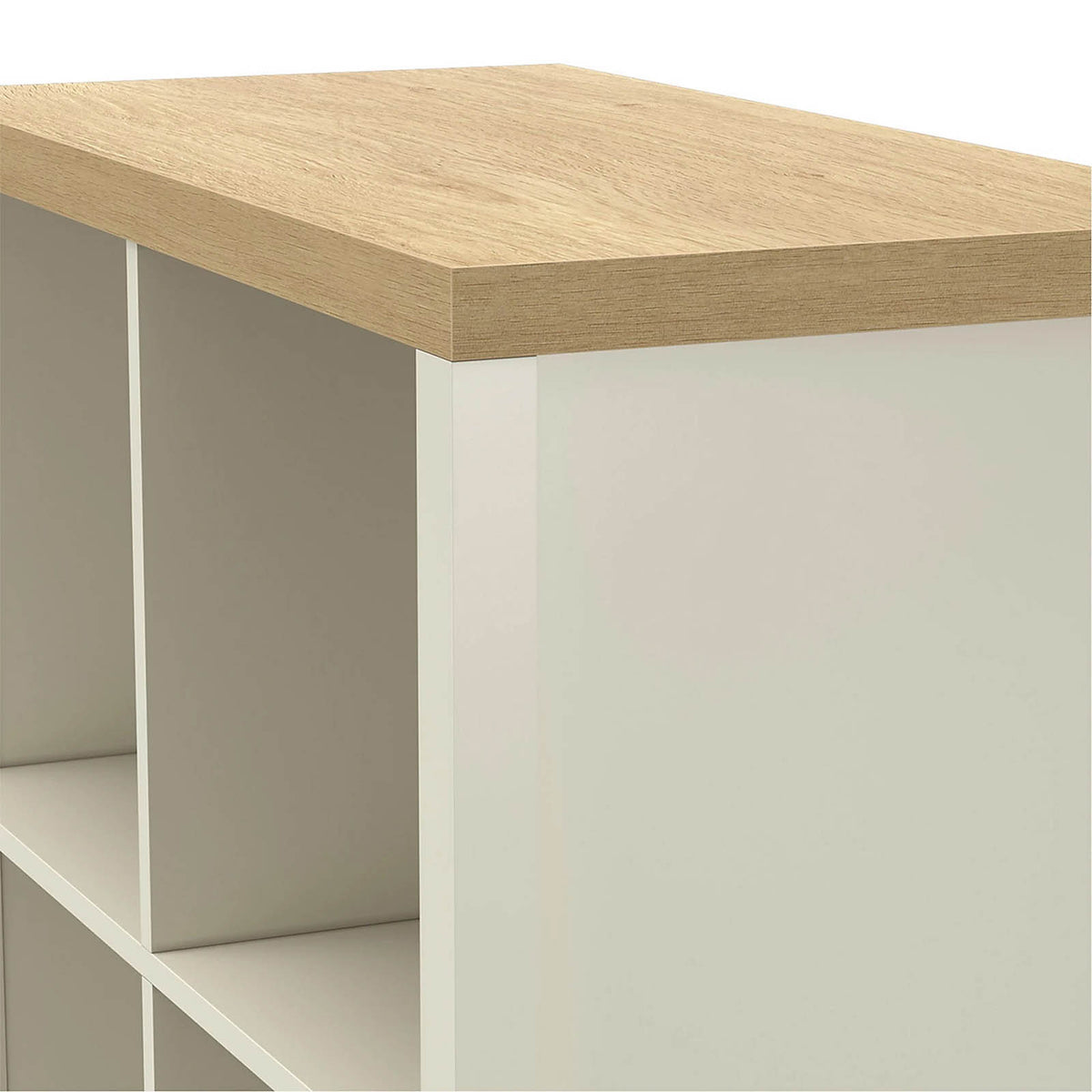 Flexi Storage 4 Cube Shelving Unit Oak Effect Freestanding Bookcase Shelf - Image 5