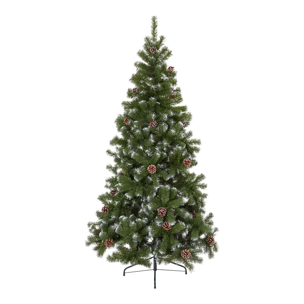 Corbier Artificial Christmas Tree 7ft Wrapped Full Green Pine Cones Festive - Image 3