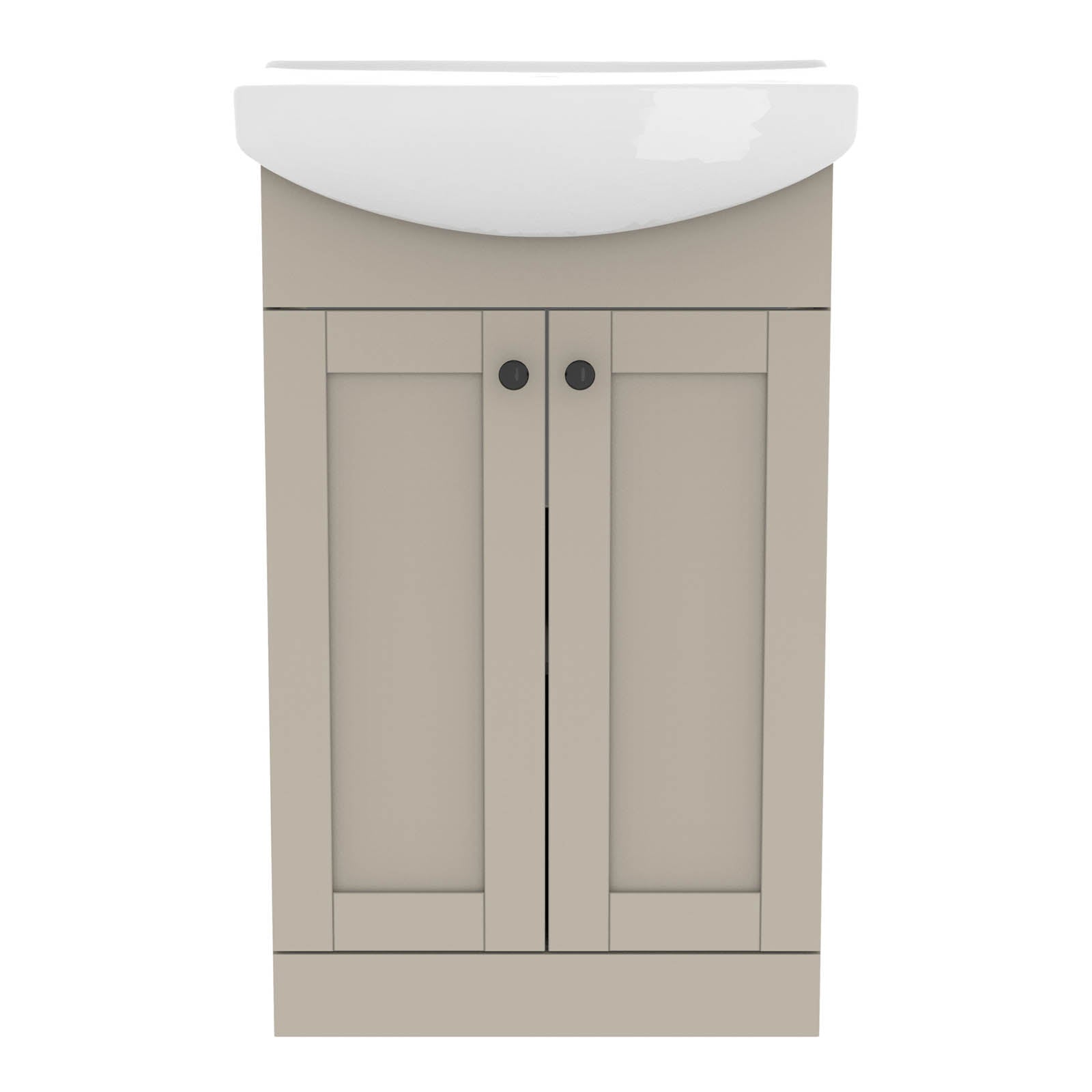Kalena Matt Pebble Freestanding Vanity unit & basin set (W)550mm (H)874mm - Image 3