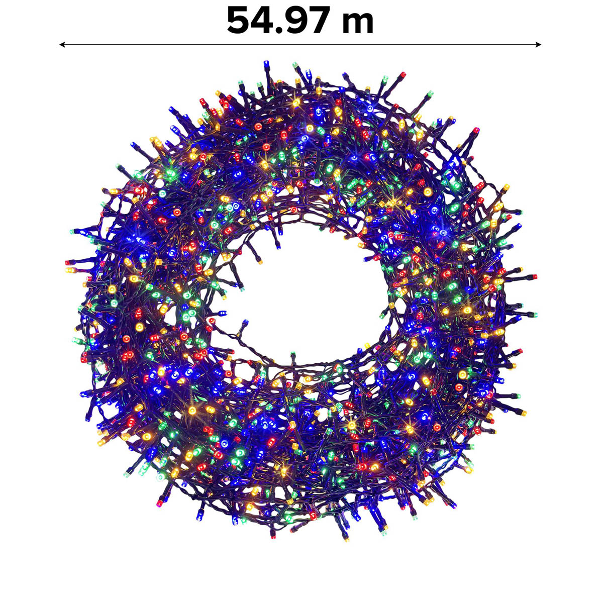610 Christmas String Lights 1500 LED Multicolour 8 Functions Indoor 44.9m - Image 3