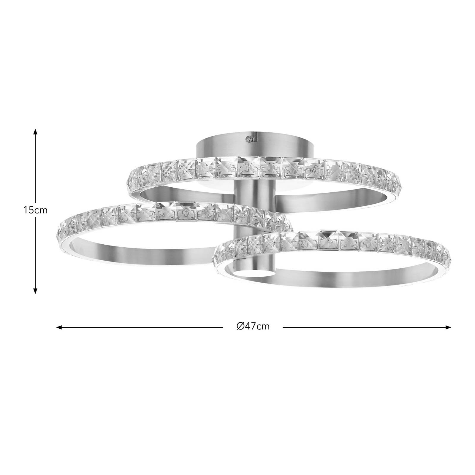 Harbour Studio LED Ceiling light Aura Satin Glass & steel Brushed gold effect - Image 2