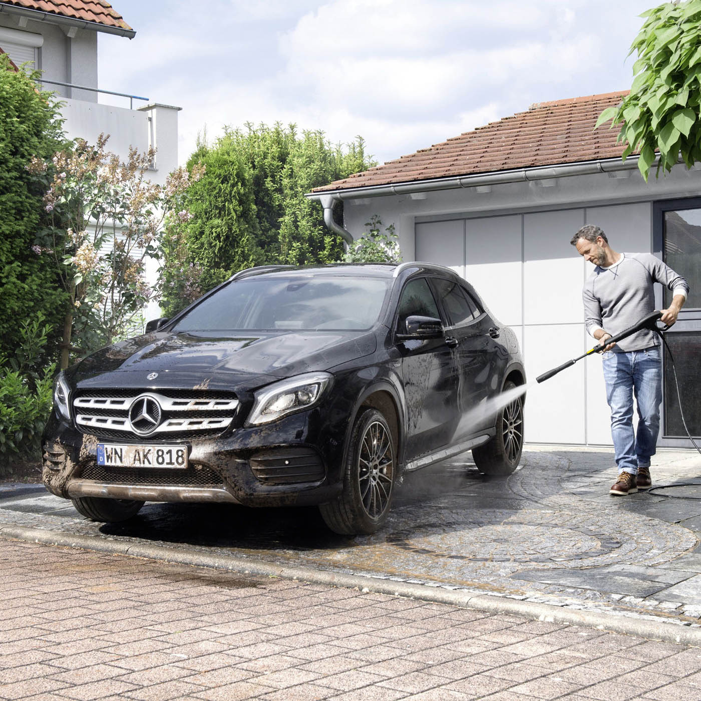 Karcher K5 Classic High Pressure Washer Jet Corded Wheeled Handle 145bar 2.1kW - Image 9