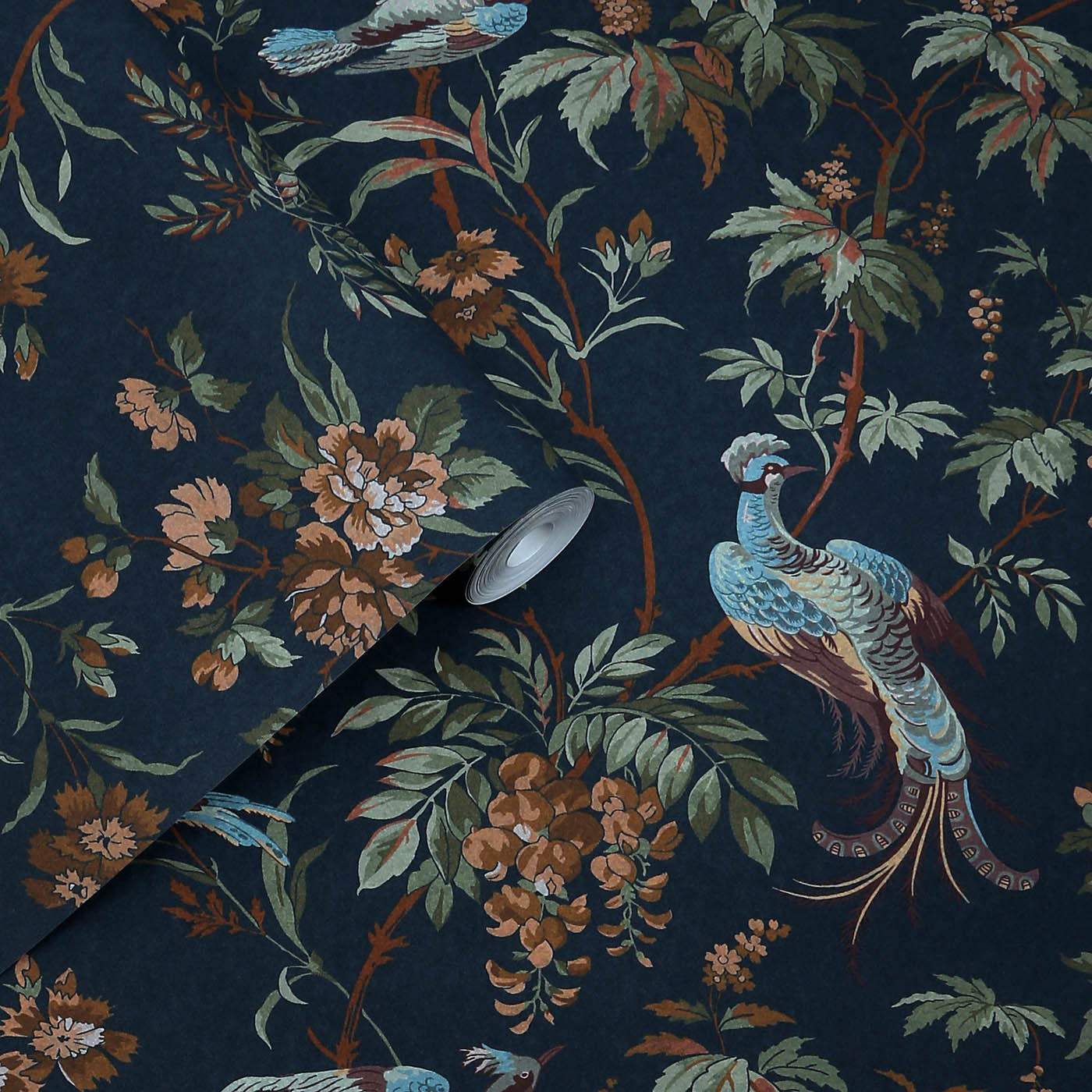 Laura Ashley Midnight Bird Classic Smooth Wallpaper - Image 1