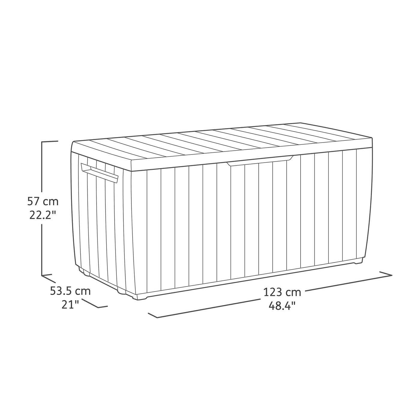 Keter Darwin 305L Resin Garden storage box - Green - Image 3