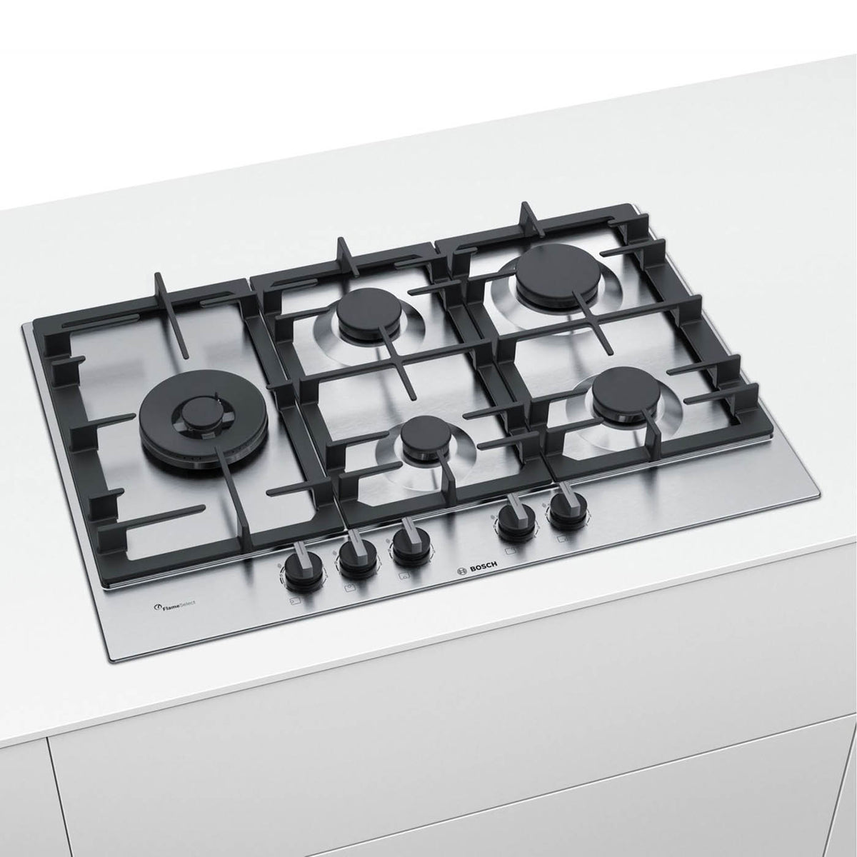 Bosch Gas Hob 5 Burner Series 6 PCS7A5I90 Electric 75cm Stainless Steel - Image 2