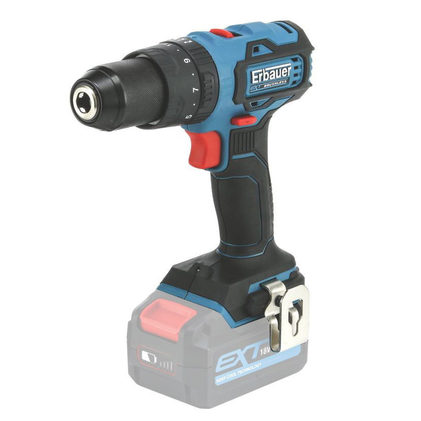 Erbauer Combi Drill Cordless ECD18-Li-2 18V Brushless Compact Body Only - Image 1