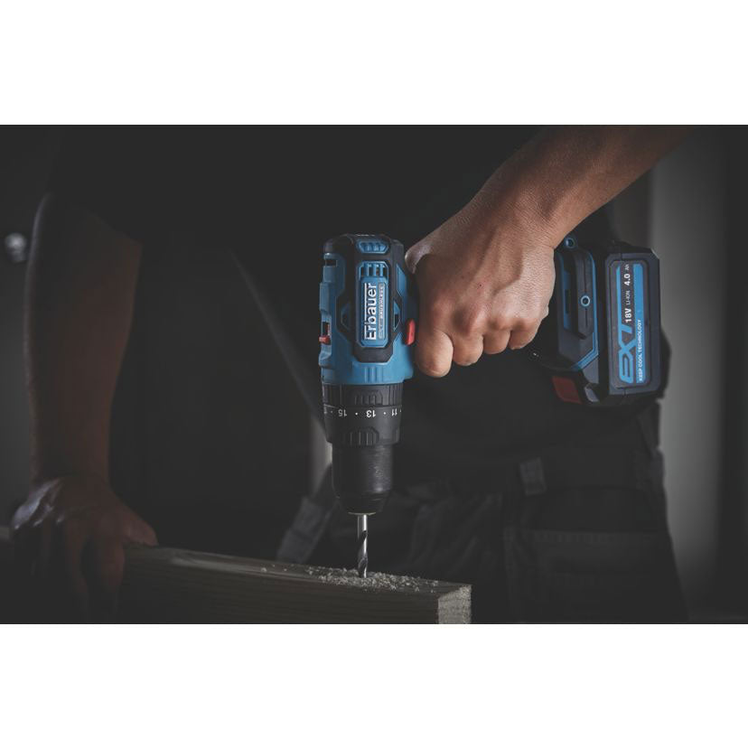 Erbauer Combi Drill Cordless ECD18-Li-2 18V Brushless Compact Body Only - Image 2