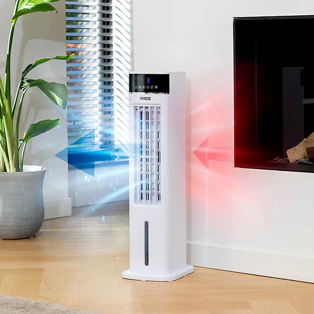 Princess Fan Air Cooler Portable Smart White Remote Timer 3 Speed Oscillating - Image 8