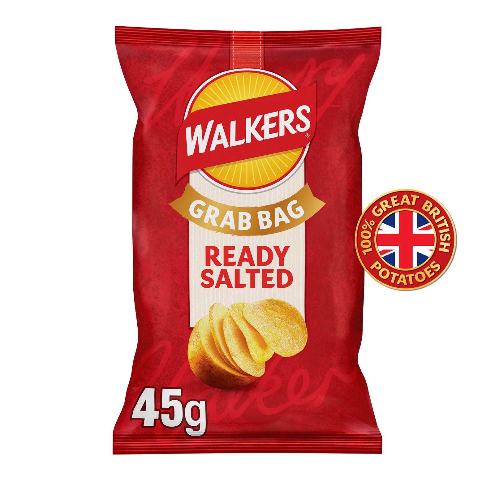 Walkers Crisps Ready Salted Sharing Pack 32 x 45g - Image 2
