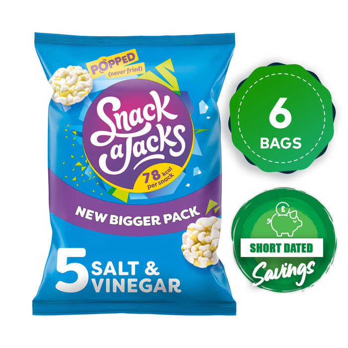 Snack a Jacks Rice Cakes Salt And Vinegar Multipack 6  x 5 Bags - Image 10