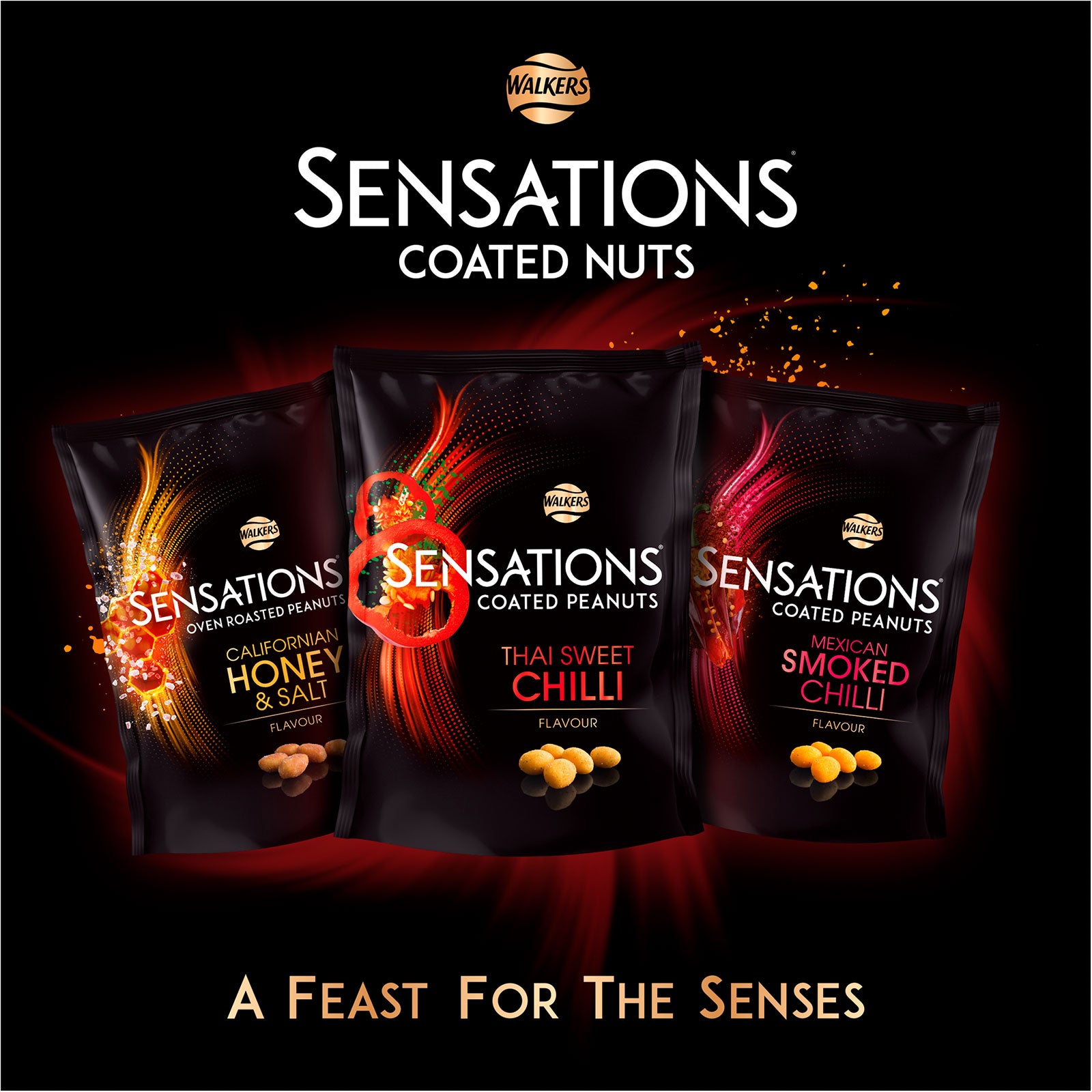 Sensations Peanuts Snack Smoked Chilli Coated Bundle of 8 x 150g Bags - Image 3