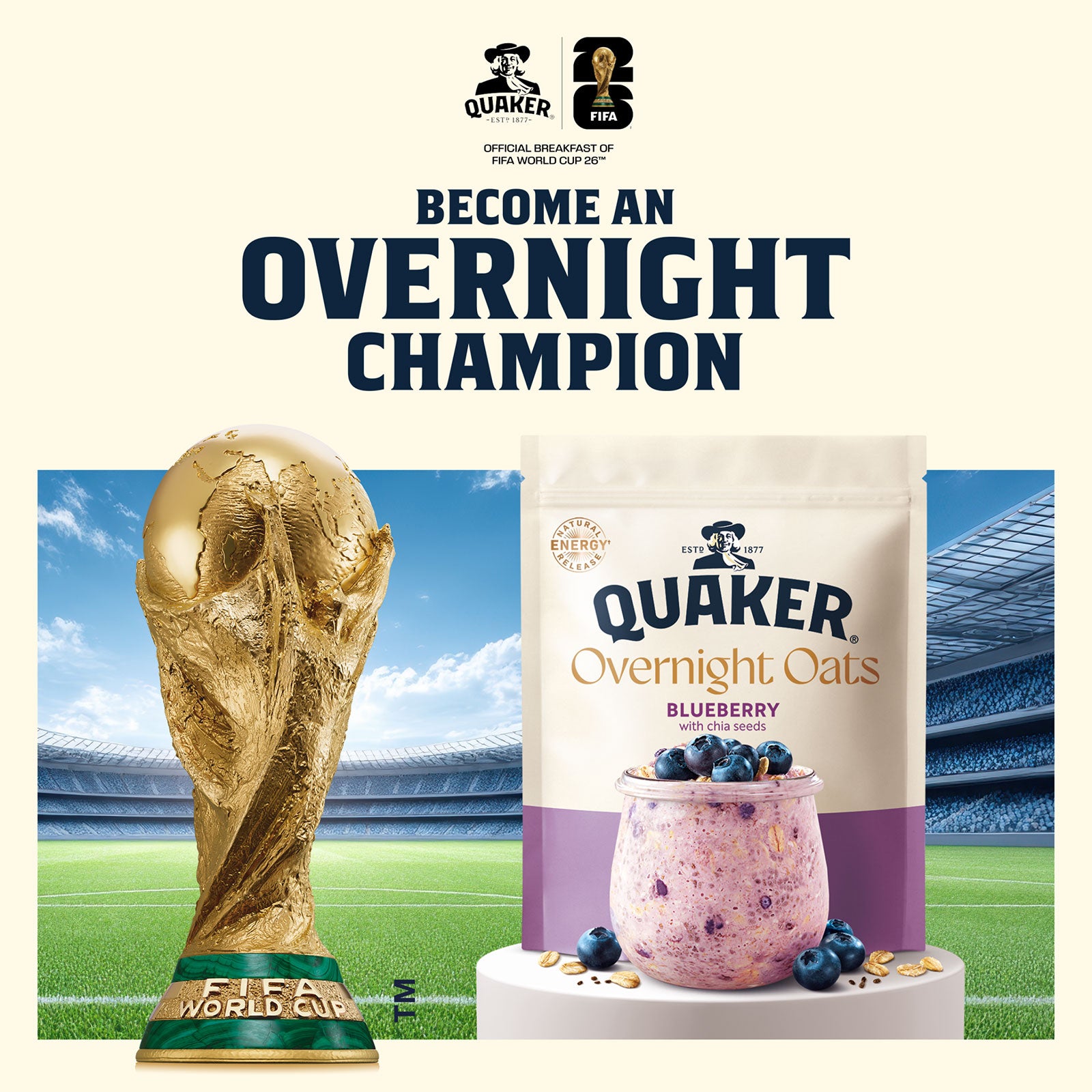 Quaker Overnight Oats Mocha Choc Chip Cereal 5 x 350g - Image 3