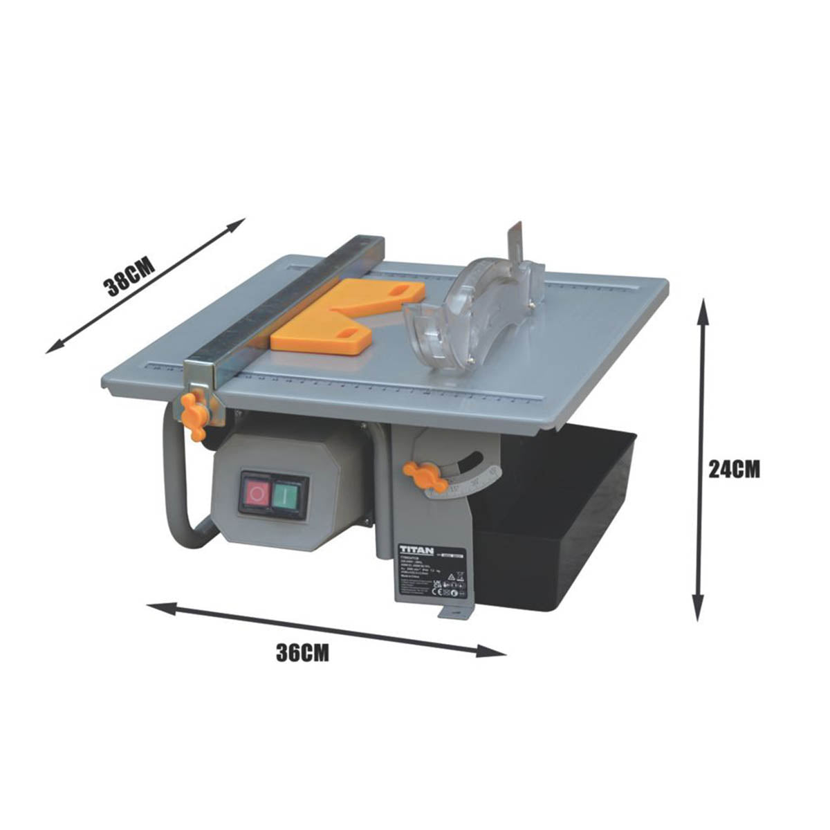 Titan Tile Cutter Electric Diamond Blade Steel Table Adjustable 450W 240V - Image 4