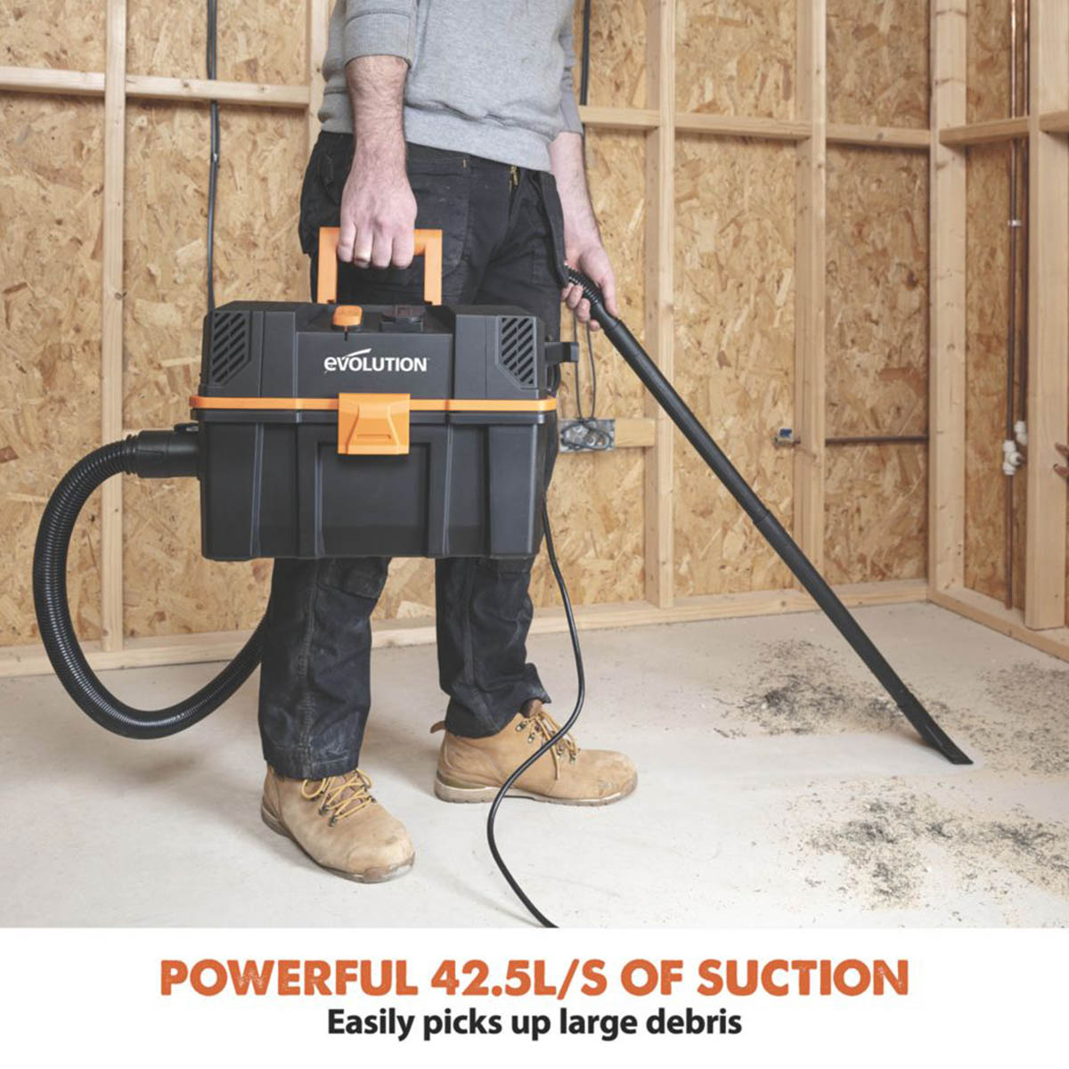 Evolution Wet And Dry Vacuum Cleaner Electric 15L R15VAC L Class Portable 1000W - Image 4
